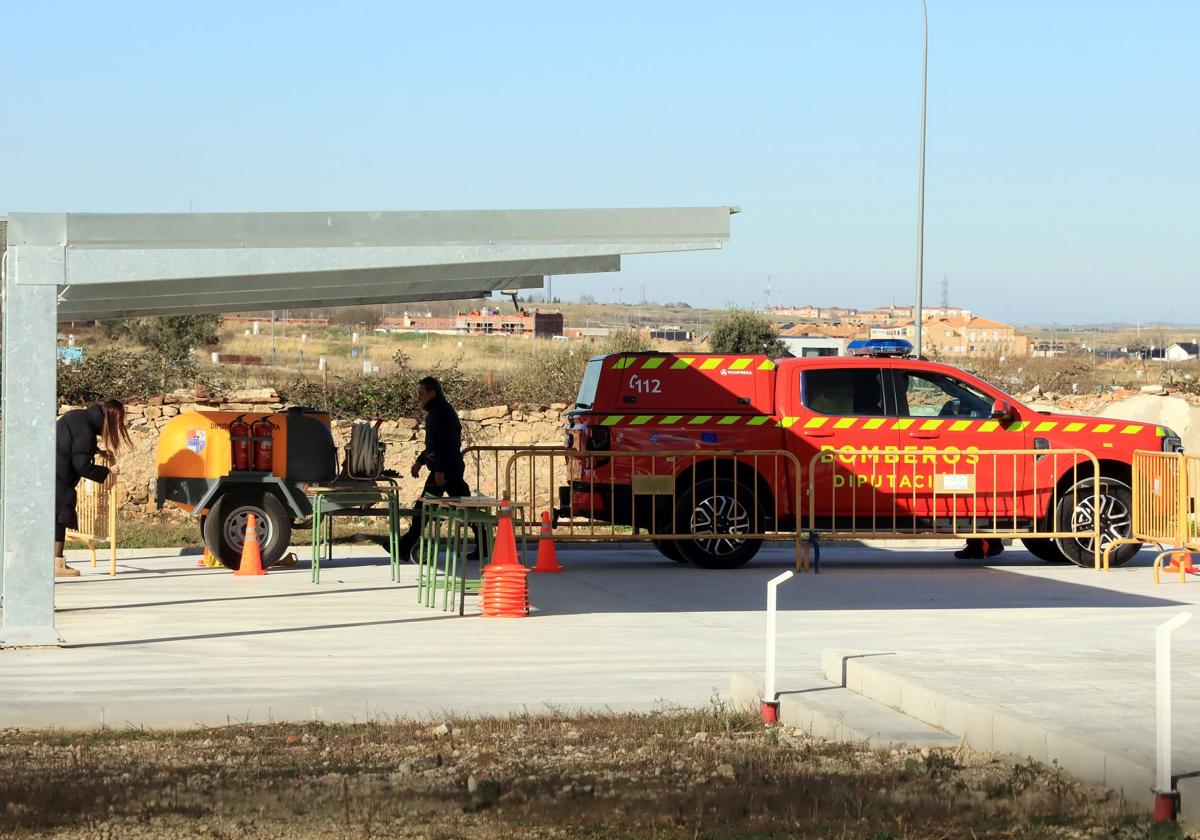 Un momento de la prueba de conducción del proceso selectivo de los bomberos, celebrada en diciembre.