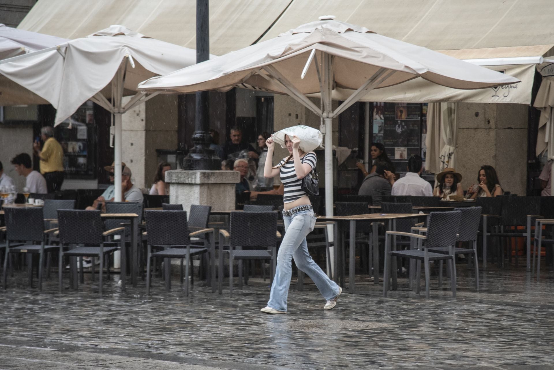 Una tormenta refresca Segovia