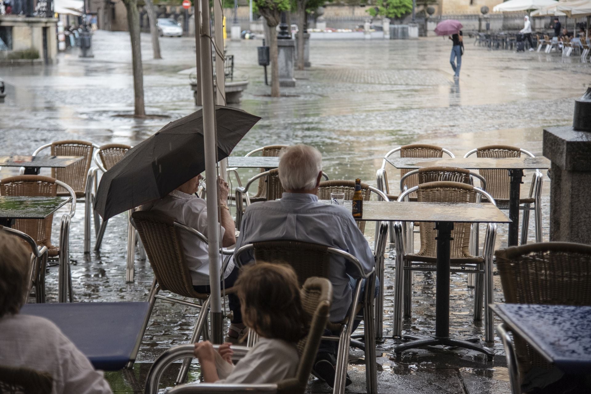 Una tormenta refresca Segovia