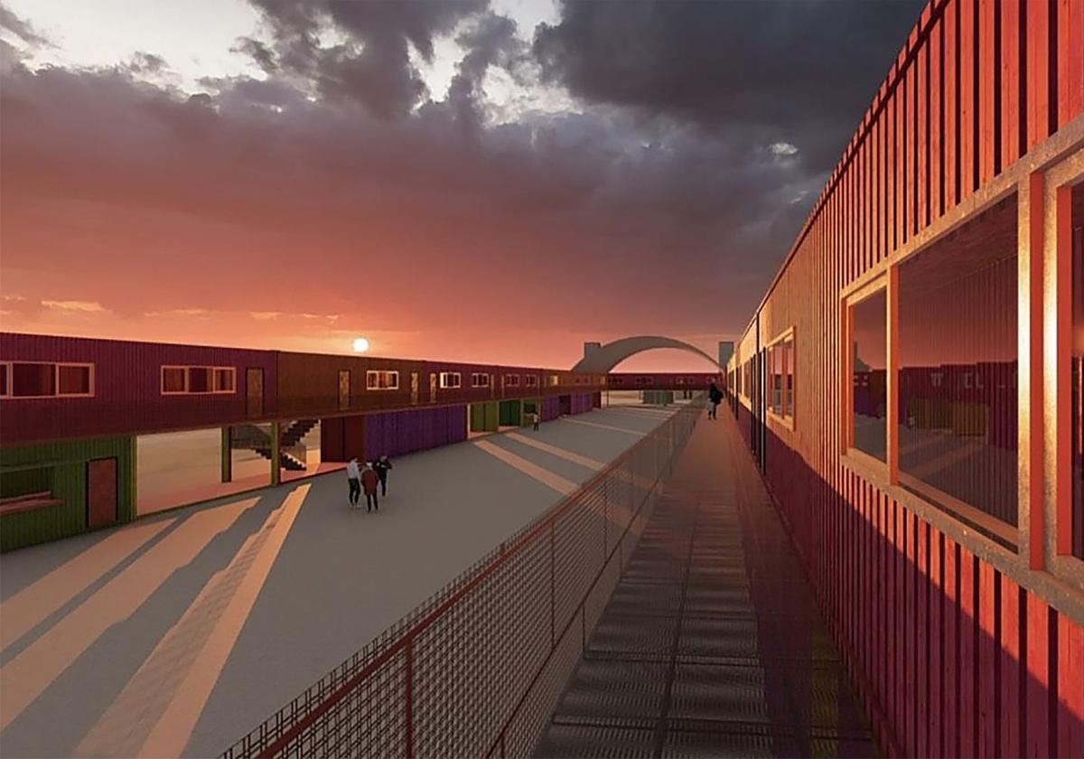 Proyecto del ágora que se planea construir en Villalar de los Comuneros.