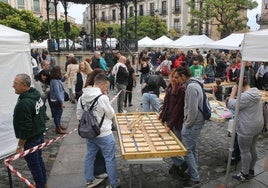 Feria del comercio celebrada el pasado mes de octubre en la Plaza Mayor de Segovia.