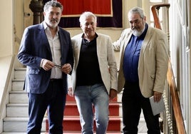 Julián Quirós, Ignacio Elguero y Carlos Aganzo.
