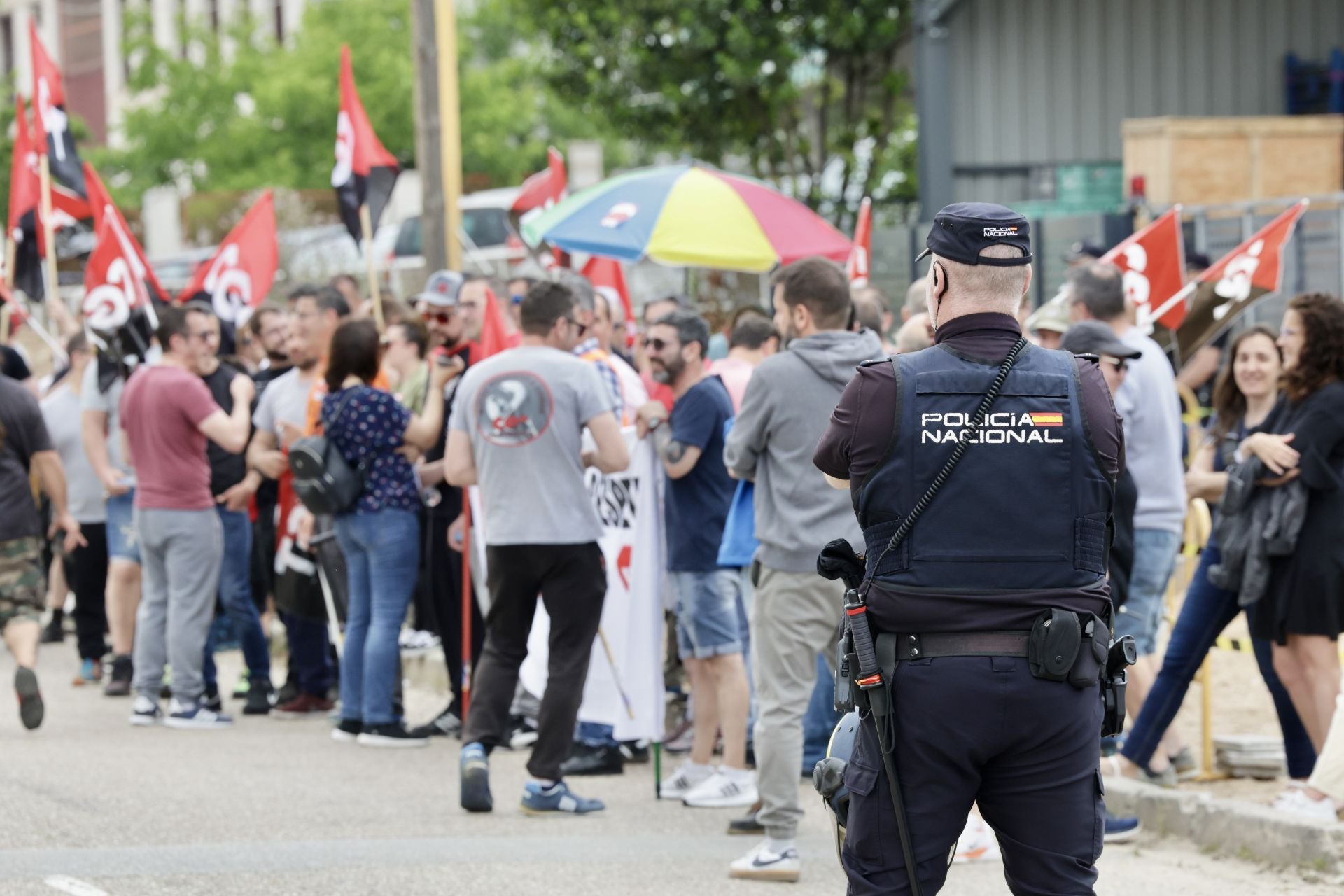 Protesta de los trabajadores de Saeta Die Casting en Valladolid