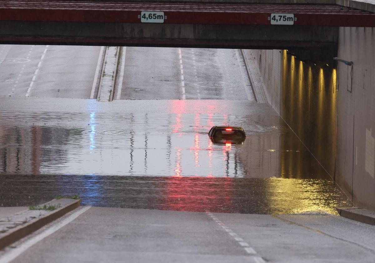 Las imágenes de una nueva espectacular tromba de agua en Valladolid
