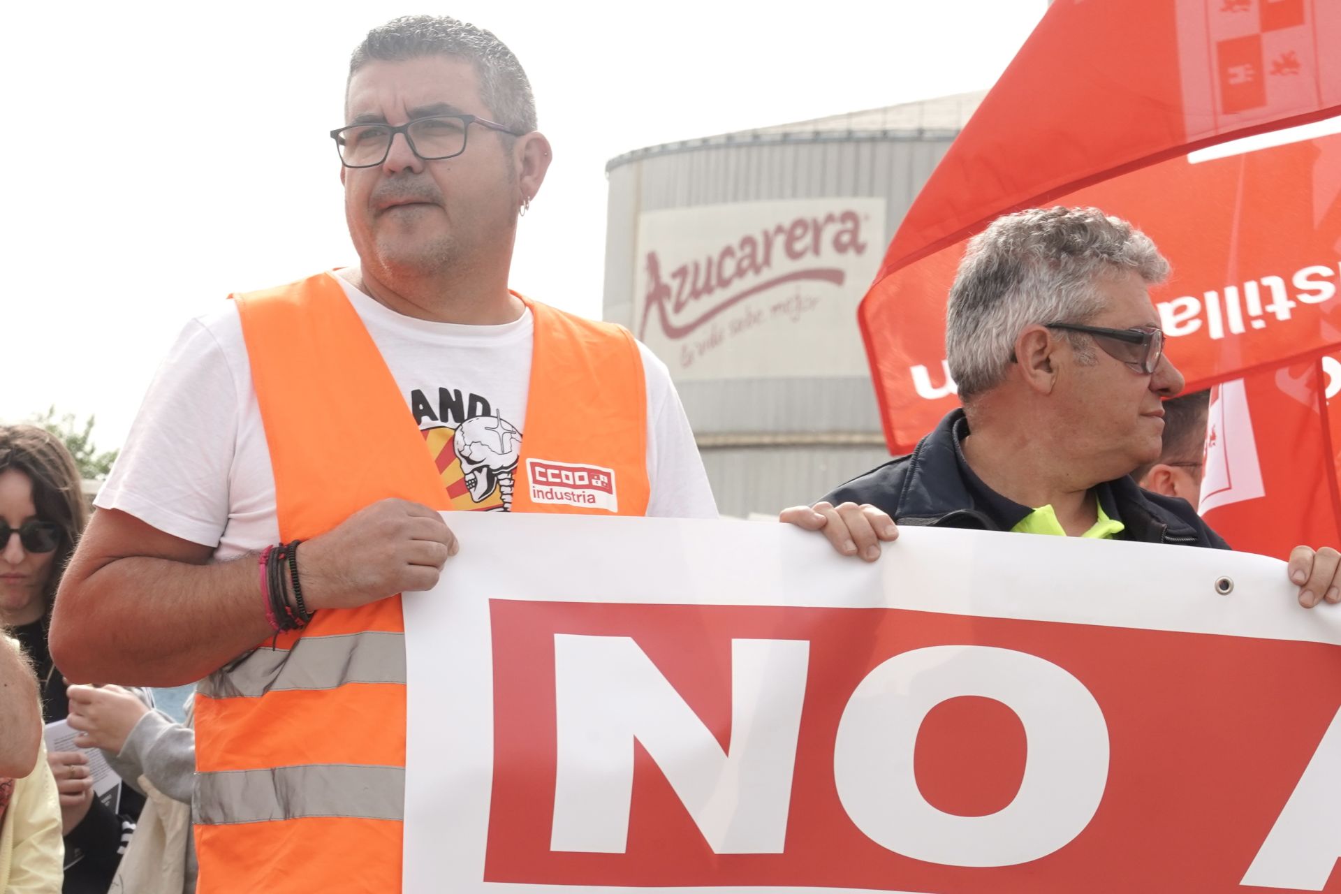 Concentración de trabajadores de Azucarera de La Bañeza