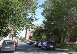 Calle del barrio de La Albuera donde se produjo la detención el pasado fin de semana.