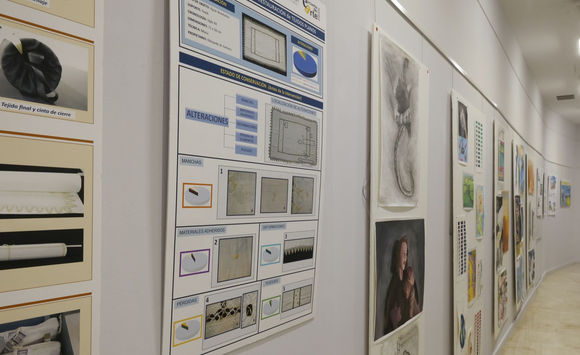 Los trabajos de la Escuela de Arte se exponen en la Biblioteca