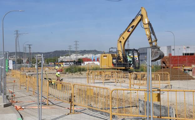 Obras de la red de calor de Iberdrola.