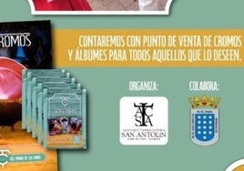 Cartel que anuncia el intercambio de cromos taurinos con la colaboración del Ayuntamiento de Medina del Campo.