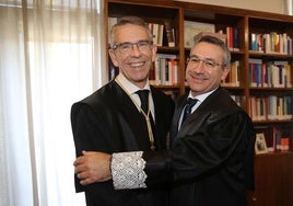 Jesús Martínez Puras (derecha), nuevo presidente de la Audiencia Provincial de Segovia