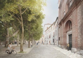 Recreación del diseño de la plaza de las Brígidas.