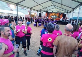 Ambiente en la carpa.