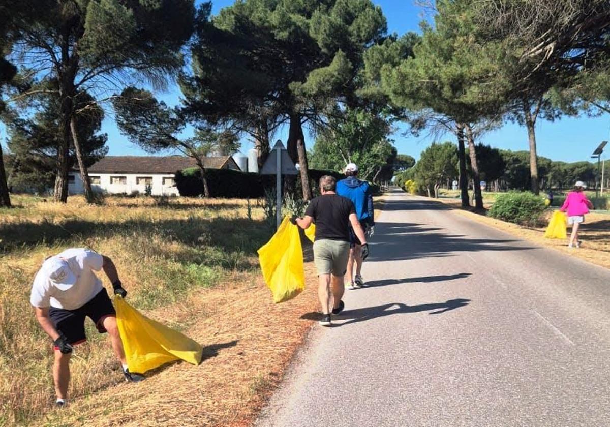 Voluntarios de municipios de Tierra de Pinares participan en una iniciativa contra la 'basuraleza'