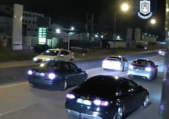 Carrera ilegal en un polígono de Burgos.
