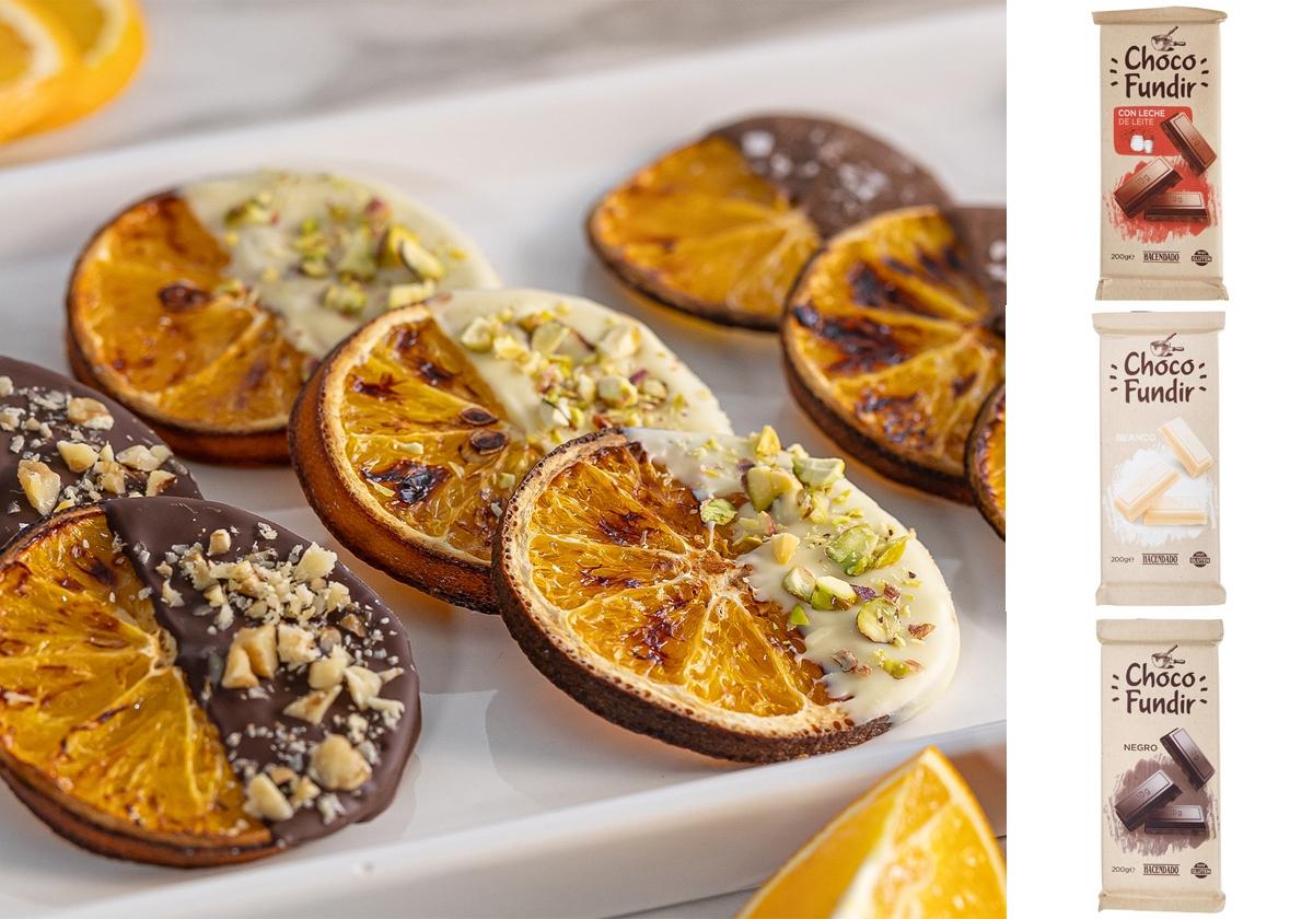 Snacks de naranja.
