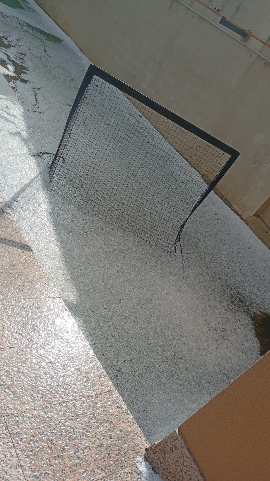 Granizo del tamaño de garbanzos en Mazariegos