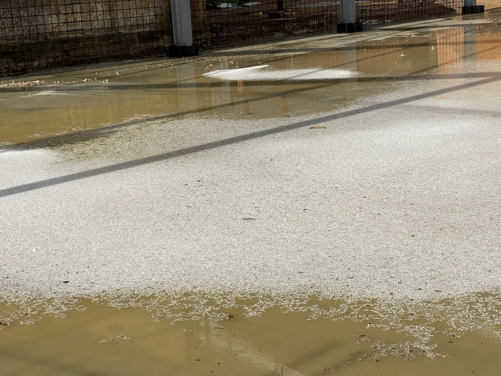 Granizo del tamaño de garbanzos en Mazariegos