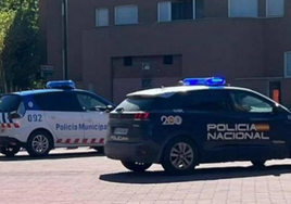 Imagen de archivo de vehículos de la Policía Local y Nacional en Valladolid.
