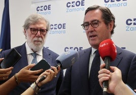 Santiago Aparicio y Antonio Garamendi, este miércoles en Zamora.