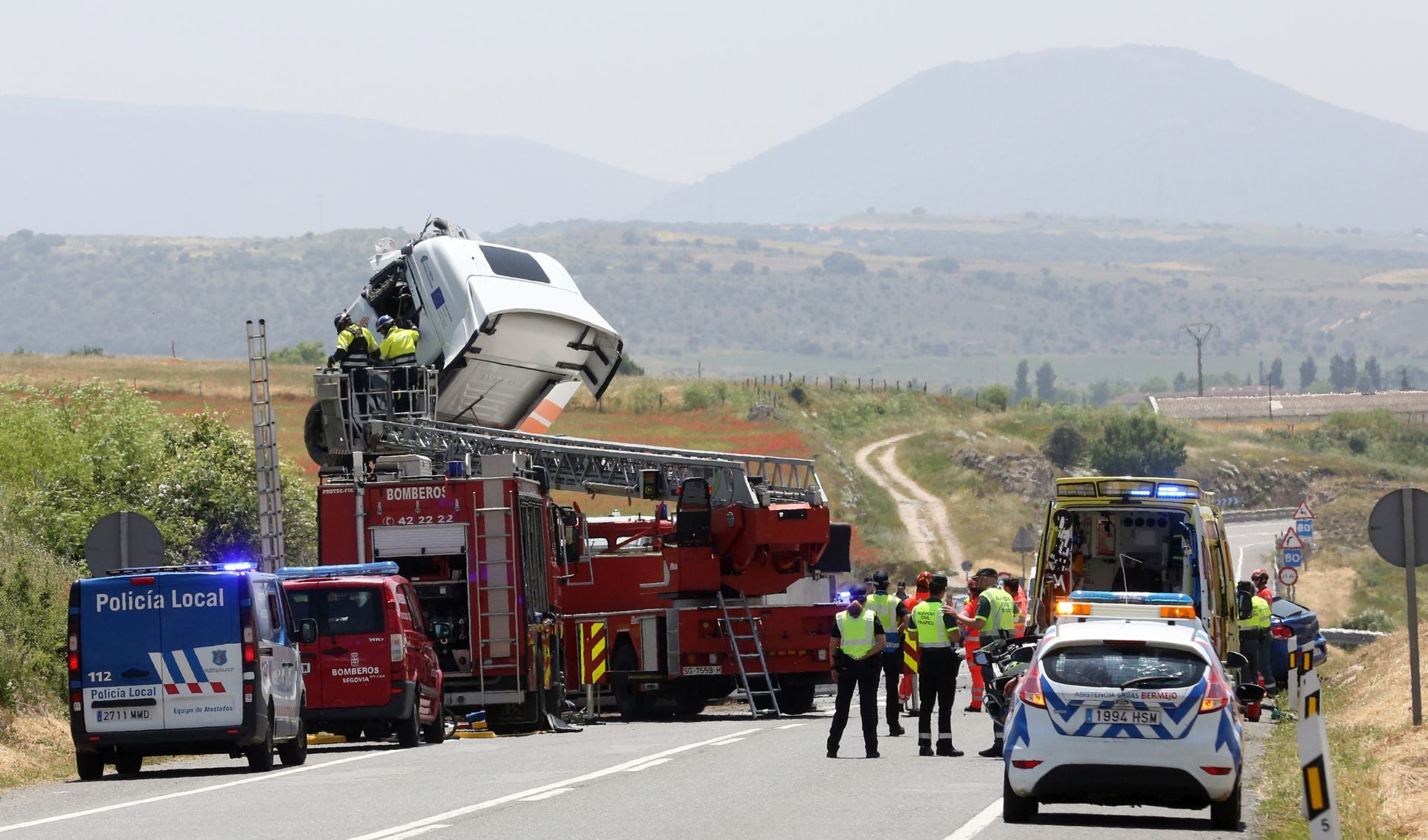 Fotos del accidente mortal en Segovia