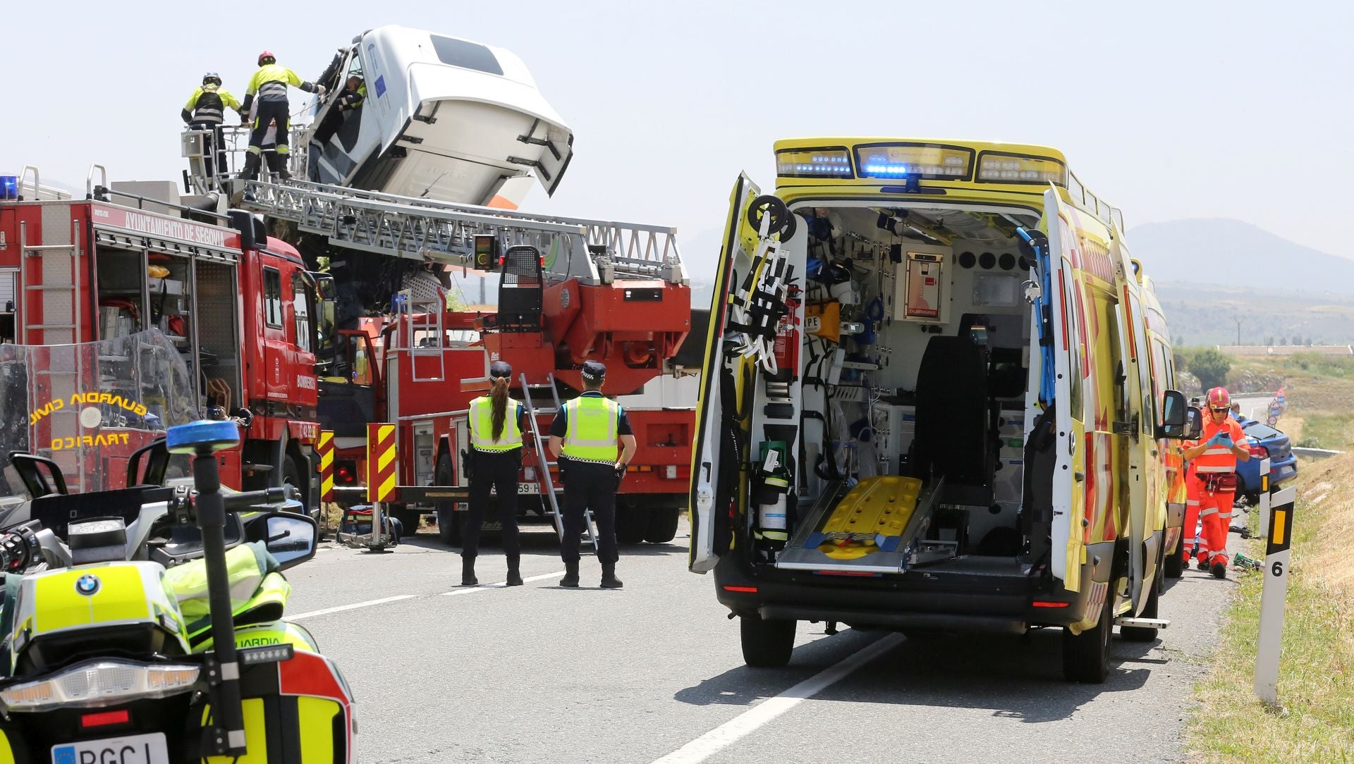 Fotos del accidente mortal en Segovia