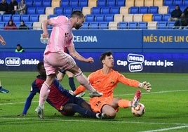 Farrell, durante un partido con la Gimnástica Segoviana.