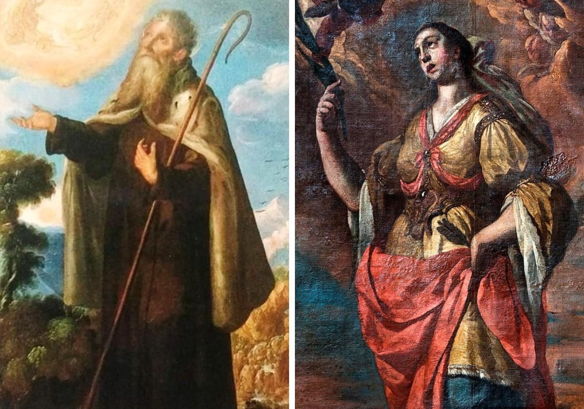 Representaciones de San Eliseo Profeta y Santa Digna de Córdoba.