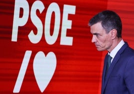 El presidente del Gobierno y líder del PSOE, Pedro Sánchez, ayer.