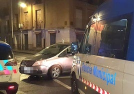 Control de alcoholemia en la calle del Val de Valladolid.