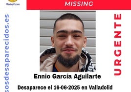 Ennio García Aguilarte, en el cartel de SOS Desaparecidos.