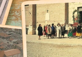 Collage con fotos antiguas de Valdestillas.