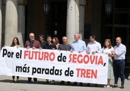 Paro a las puertas del Ayuntamiento de Segovia.