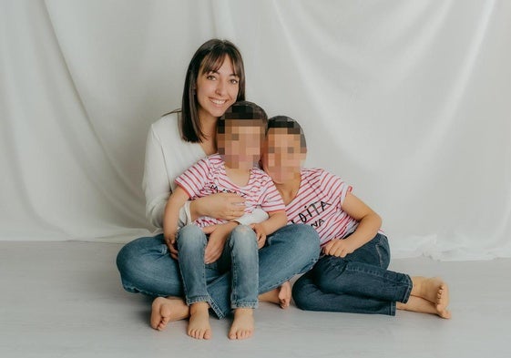 Arima Gómez con sus hijos Darío y Adrián