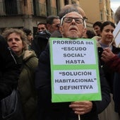 Concentración que se celebró en abril en Segovia 'contra el negocio de la vivienda'.