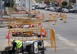 Obras para renovar las tuberías en Hontoria.