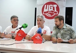 Comparecencia del comité de empresa de la planta de Azucarera en La Bañeza (León).