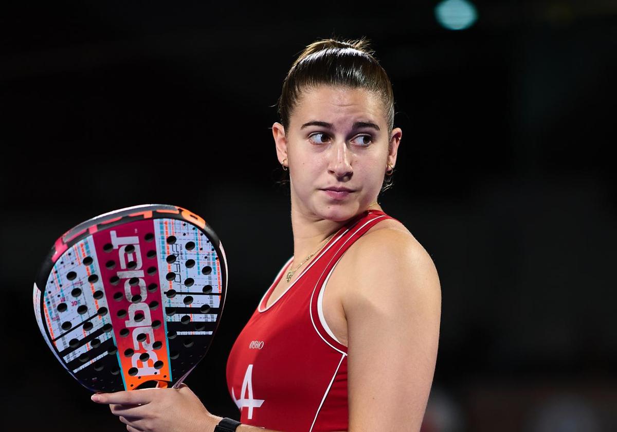 Alejandra Alonso, durante un partido de esta temporada.