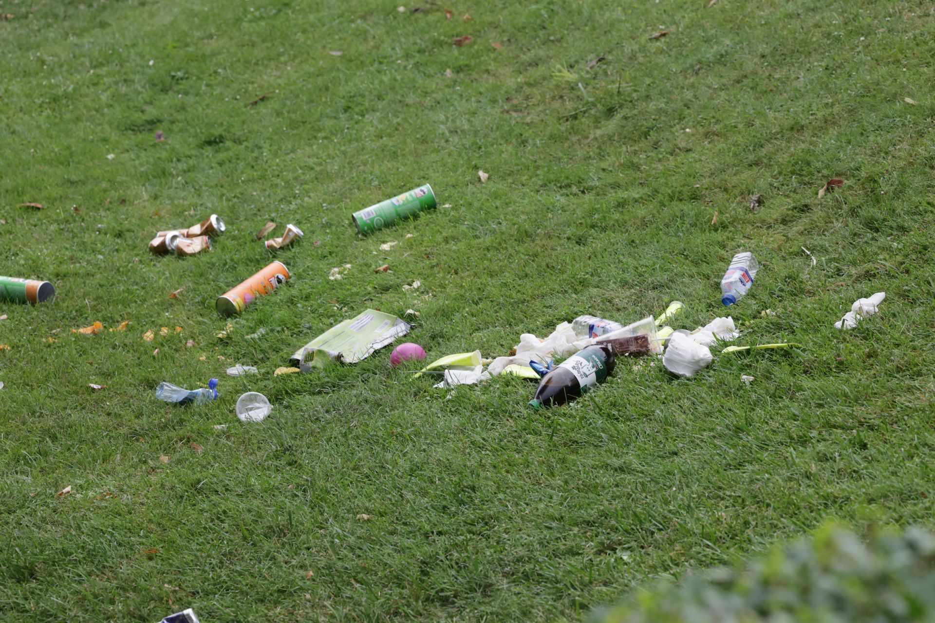 Los servicios de limpieza de Valladolid recogen la basura de las Moreras tras la noche de San Juan