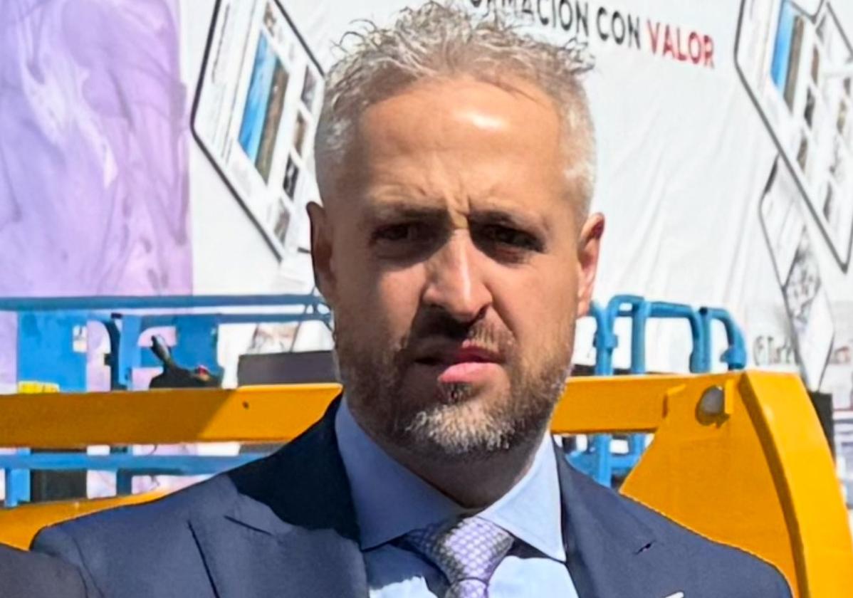 Enrique Uruñuela, este jueves en la Plaza Mayor de Valladolid.