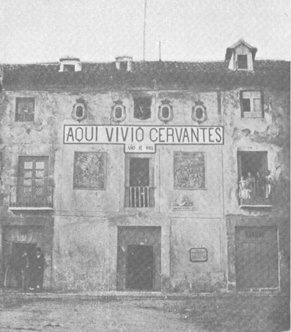 Imagen de la casa en que vivió Cervantes en la calle del Rastro.