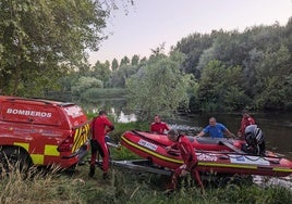 Imagen del rescate en el río Águeda en Ciudad Rodrigo.