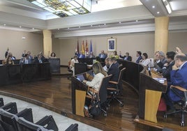 Votación en el Pleno de la Diputación de Segovia.
