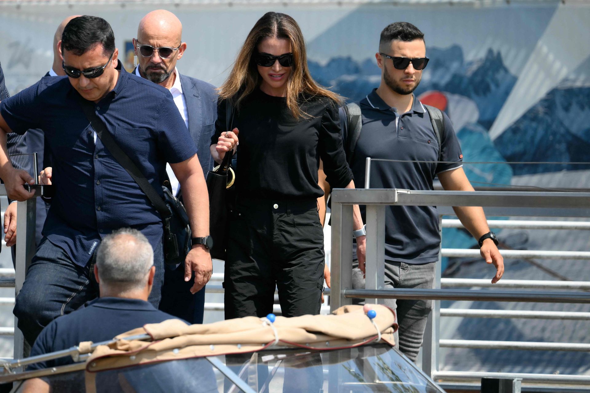Rania de Jordania, a su llegada a Venecia.