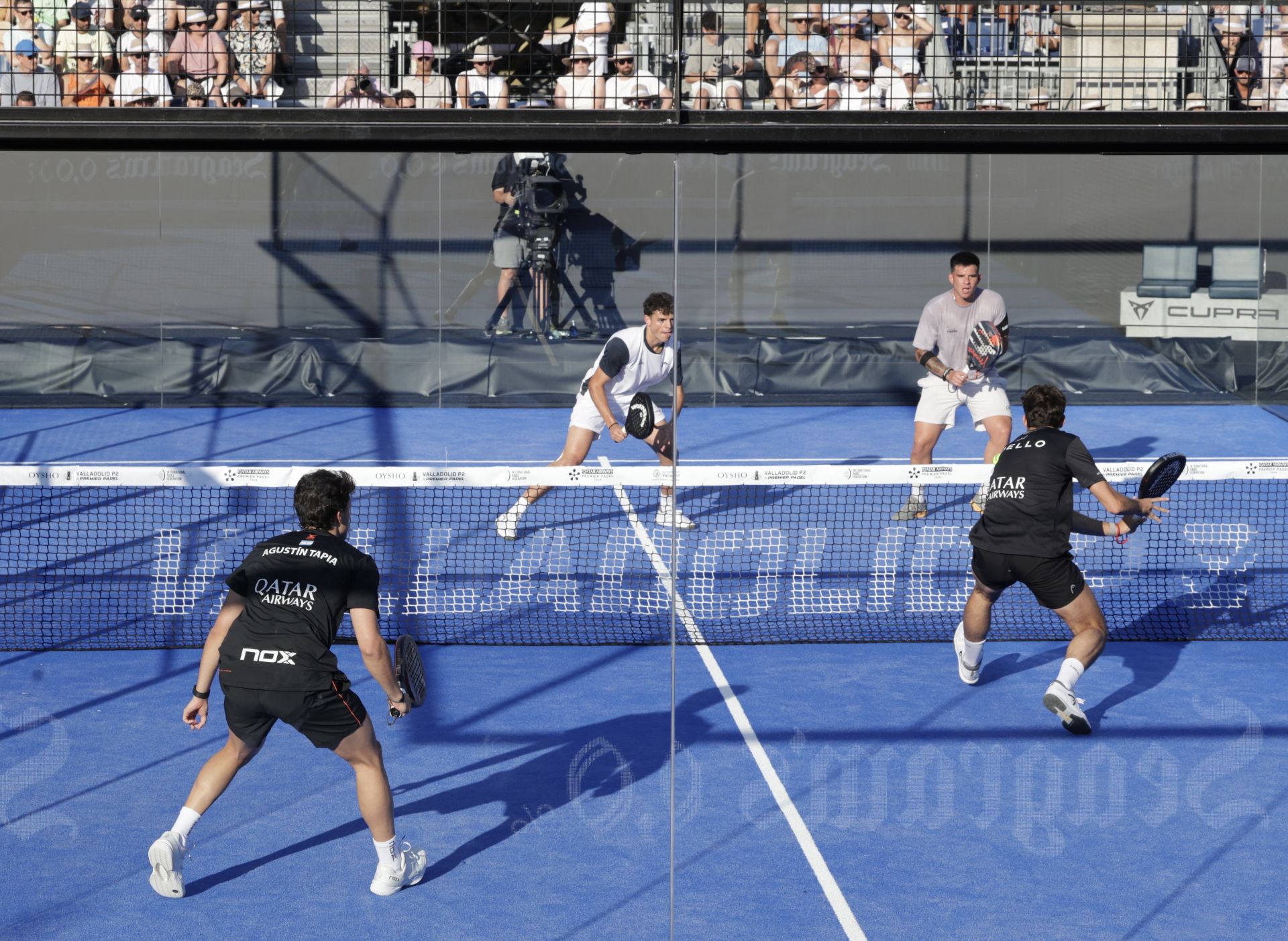 Las imágenes de la penúltima jornada del Premier Padel en la Plaza Mayor