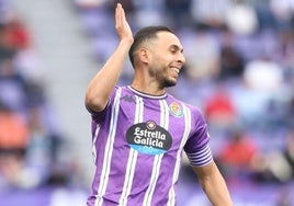 Anuar, durante un partido en Zorrilla esta temporada.