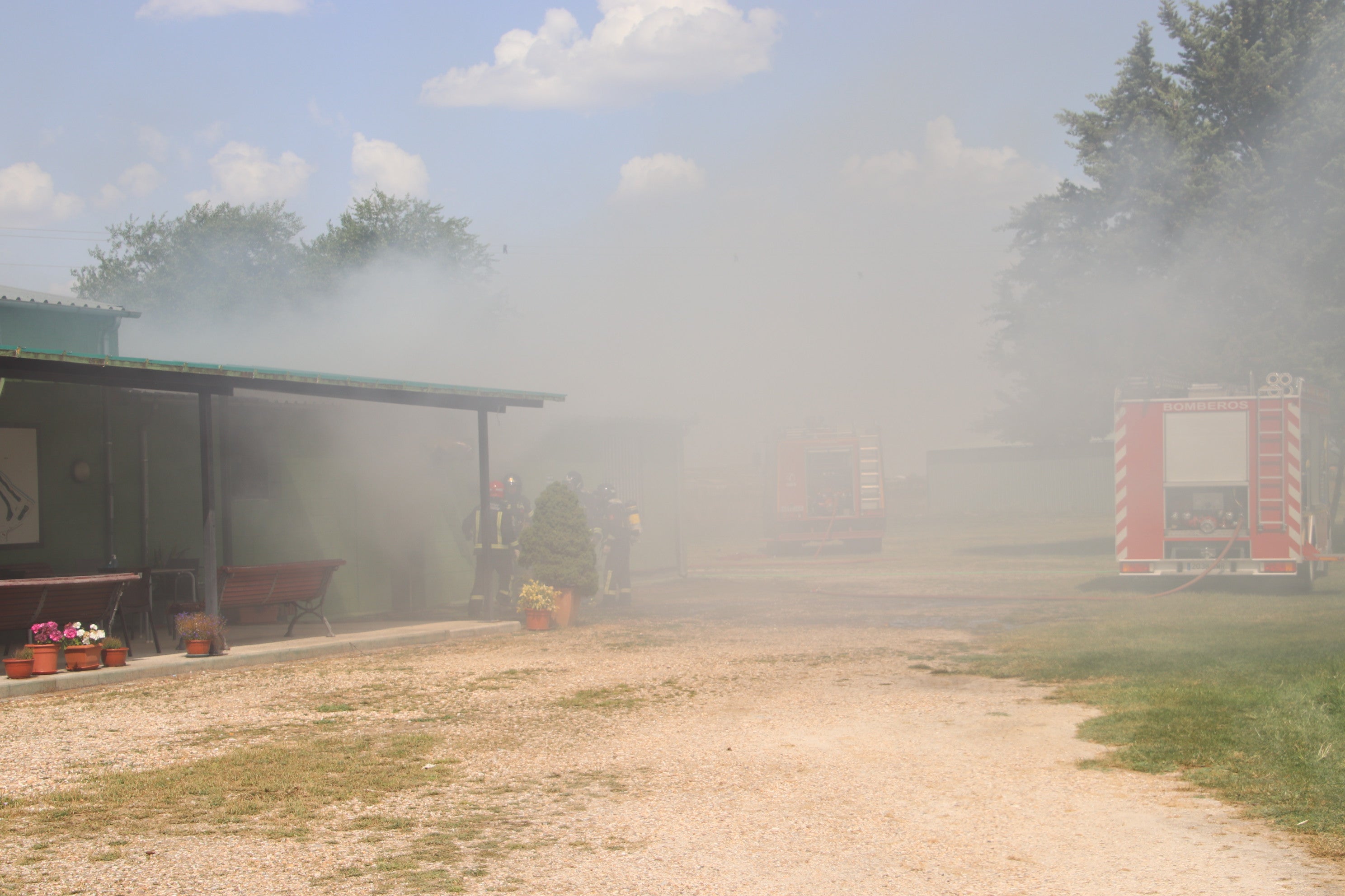 Incendio en la instalaciones de un club de golf de Cuéllar.