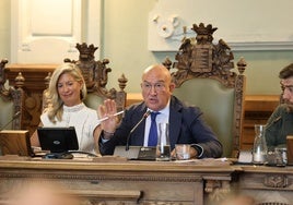 Jesús Julio Carnero interviene en el pleno.
