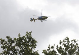 Un helicóptero de Sacyl.