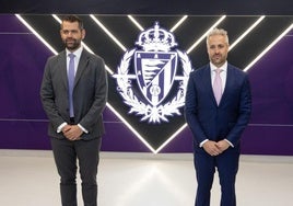 Gabriel Solares y Enrique Uruñuela, en su presentación como nuevos copresidentes del Real Valladolid.