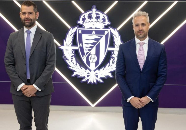 Gabriel Solares y Enrique Uruñuela, en su presentación como nuevos copresidentes del Real Valladolid.